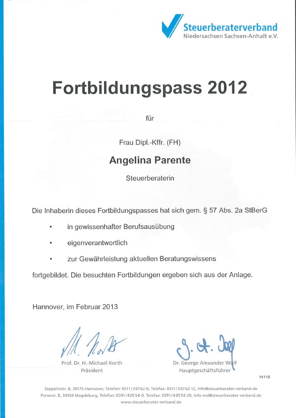 Fortbildungspass