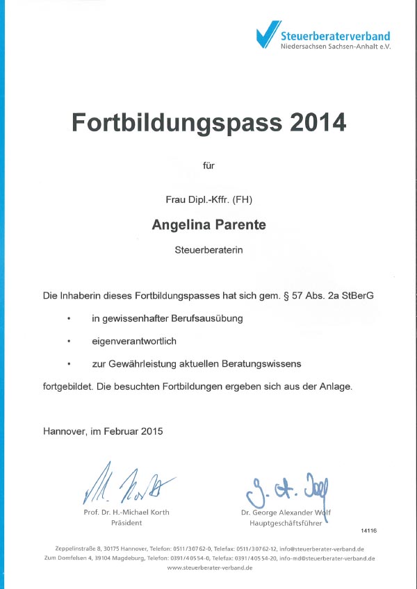 Fortbildungspass