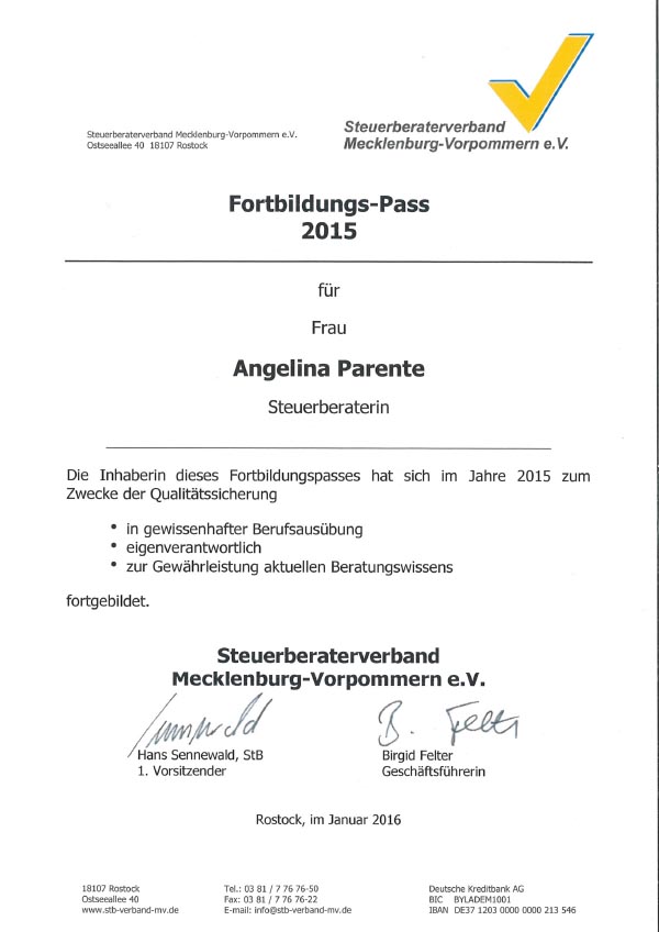 Fortbildungspass