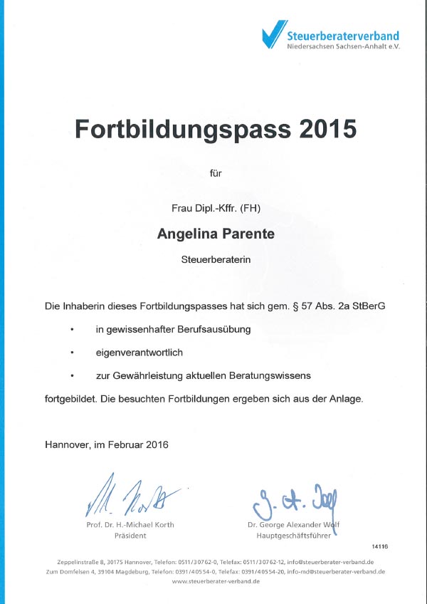 Fortbildungspass