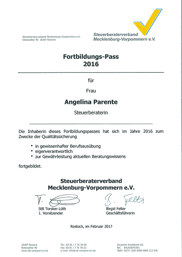Fortbildungspass